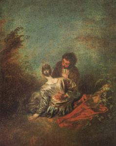 Jean-Antoine Watteau Le Faux Pas(The Mistaken Advance) (mk05) oil painting picture